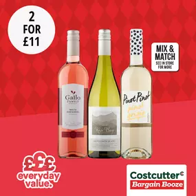 2 for £11 on selected wines