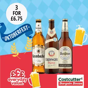 3 for £6.75 on selected ales