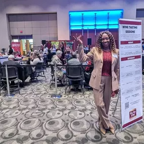 Eddie Rucker, Marketing Manager for Marc Veenstra State Farm, served as a host at the 17th Annual Grand Rapids International Wine, Beer & Food Festival. She led sessions like 