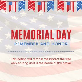 Have a fun and safe Memorial Day!