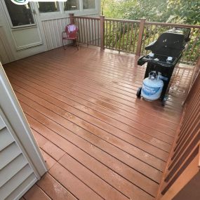 wood deck cleaned by power washing service in allentown pa