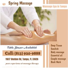 Massage techniques are commonly applied with hands, fingers, 
elbows, knees, forearms, feet, or a device. 
The purpose of massage is generally for the treatment of 
body stress or pain.