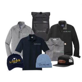 Personalized jackets, polos, t shirts, caps, beanies, backpacks and more!
