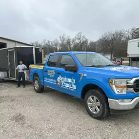 Benjamin Franklin Plumbing of NWA Work Truck