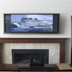 TV above fire place