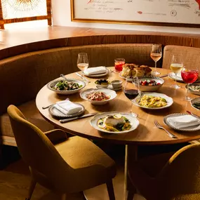 table filled with food