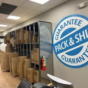 Boxes available for purchase as well as Packing services. Enjoy worry free shipments when using our Pack&Ship Guarantee.