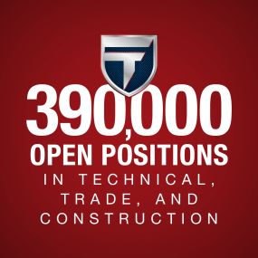 Did you know there are over 390,000 open positions in technical, trade, and construction fields?