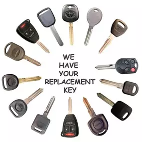 We have replacement car keys for duplicates or lost keys.