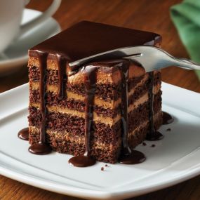 Chocolate Lasagna - Enjoy our chocolate lasagna layered in decadent chocolate and topped with white chocolate right at your table.