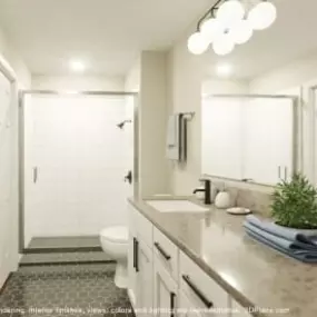 Bathroom counters at Casa Marti Apartments