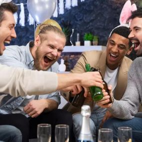 Group Of Men At A Bachelor Party