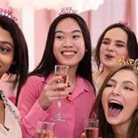 Group Of Women At Bachelorette Party