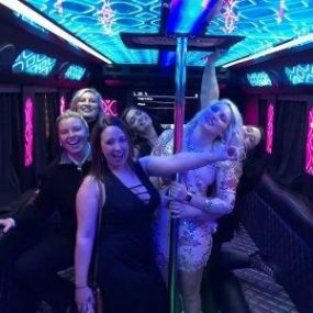 Group In A Party Bus