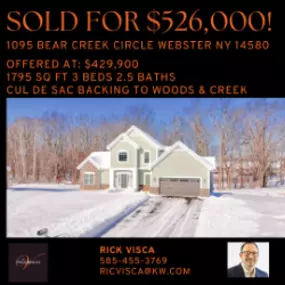 1095 Bear Creek Circle Webster NY - Sold by Rick Visca Realty