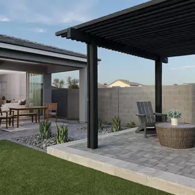 Model Home Back Yard
