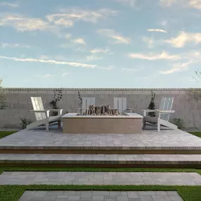 Model Home Backyard