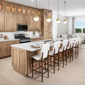 Open-concept kitchen and great room ideal for entertaining