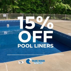 Dive into savings at Blue Wave Pool Supplies! Upgrade your pool with our premium in-ground pool liners and enjoy 15% off! Transform your backyard into a summer paradise with Blue Wave Pool Liners. This is a limited-time offer—don’t miss out!