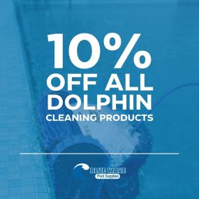 Take advantage of Blue Wave Pool Supplies’ 10% off sale on Dolphin robotic pool cleaners, which includes rebates on select models. Now is your chance to save BIG on a robotic pool cleaner that replaces a weekly pool service or manual labor cleaning your pool. When you want your pool to always be inviting and pristine, visit Blue Wave Pool Supplies!