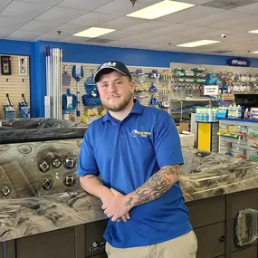 Meet one of our friendly Blue Wave Pool Supplies experts! Whether you're looking for the perfect pool cover, hot tub accessories, or top-tier pool maintenance products, we've got you covered. Our team is here to help you make the most of your backyard oasis. Stop by today and chat with our knowledgeable staff about the best products for your pool or spa needs!