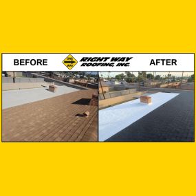 RightWay Roofing Work - Before/After Photo