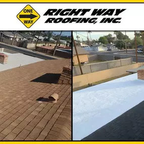 RightWay Roofing Work - Before/After Photo