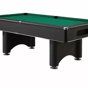 With its sleek and contemporary design, the Destroyer pool table blends modern style with quality construction and unmatched playability. Built with engineered wood cabinet and legs, 3 piece slate playfield, rails with PVC lamination for added durability and a built-in ball storage alcove. This high-styled table will be the centerpiece of your home game room for years to come.