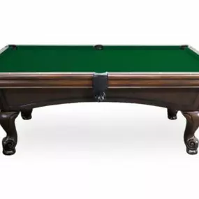Hand carved ball and claw legs. Made one at a time IN Portland Oregon USA  The Innsbrook pool table with tapered and arched frame, is a beautiful example of the Victoria era. Massive ball and claw legs complete the over all classic look of this handcrafted table. This Table Features Real leather Pockets and 1 In Diamond Hones 3 Piece Slate , The Best Of The Best!