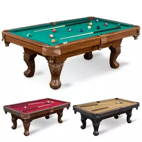 We have a wide selection of pool tables that can fit into any budget with designs that will blend with any style. Create the billiards room of your dreams with modern, classic, and custom pool tables designed to be the focal point of the room. Do you have space issues? We have options to work around any limitations with outdoor tables and dining room pool tables that let you maximize your space without sacrificing the game. Need a custom pool table? We will customize felt, pockets, and finishes 