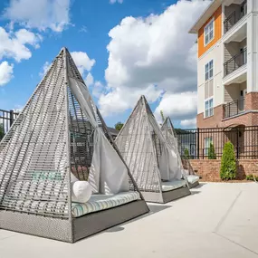 TeePee Style Poolside Cabanas