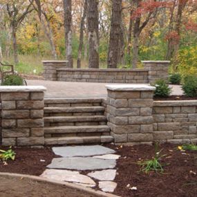 At Richbergs Landscape, we offer a variety of landscape services including paver driveways, patios, sidewalks, retaining walls, rock and mulch, gardens, tree and shrub plantings, and outdoor lighting.
