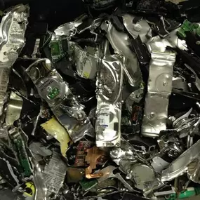 Shredded hard drives and electronic media at Absolute Data Shredding. We provide NAID AAA Certified hard drive destruction, paper shredding, and electronics recycling services in Oklahoma City and Tulsa, OK.