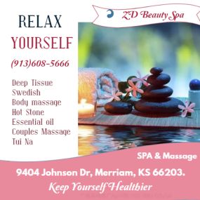 Our traditional full body massage in Merriam, KS
includes a combination of different massage therapies like 
Swedish Massage, Deep Tissue, Sports Massage, Hot Oil Massage
at reasonable prices.