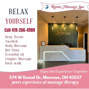 Our traditional full body massage in Maumee, OH 
includes a combination of different massage therapies like 
Swedish Massage, Deep Tissue, Sports Massage, Hot Oil Massage
at reasonable prices.