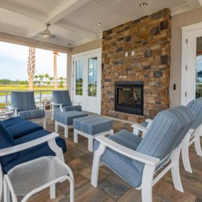 Relax fireside with neighbors at the SilverLeaf Clubhouse