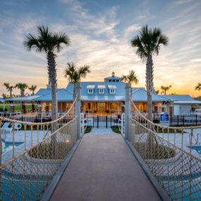 Appreciate gorgeous Florida sunsets poolside