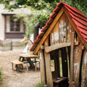 Aussenbereich im Montessori Kinderhaus Starnberg