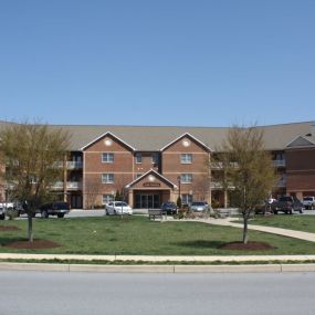 Outdoor view of the apartment buildings