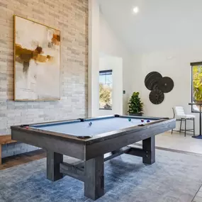 Game room with pool table