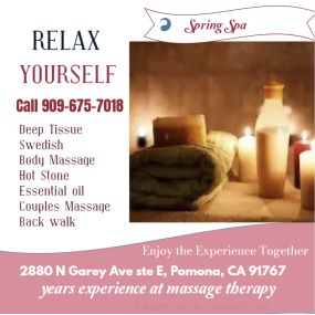 Our traditional full body massage in Pomona, CA 
includes a combination of different massage therapies like 
Swedish Massage, Deep Tissue, Sports Massage, Hot Oil Massage
at reasonable prices.