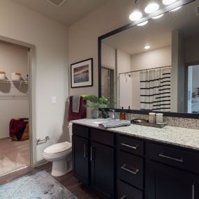 Bathroom with walk-in closet