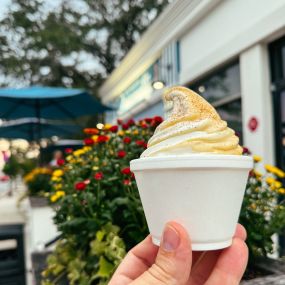Jacksonville Ice Cream San Marco Dreamette located at 1905 Hendricks Ave., Jacksonville, FL 32207 serves a cup of pumpkin spice ice cream