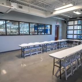 The community room located at Goodwill's Shopton Road retail store, which is available for members of the community to rent for meetings, parties and other private events.