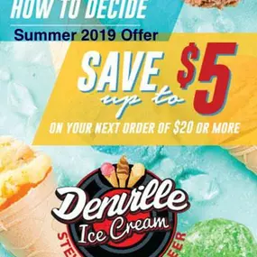 Summer 2019 Offer. Save up to $5 on orders $20 and more. Buy 6 pack of icecream sandwiches, Get 1 pack FREE
Download to get offer: https://thepulseusa.com/denville/denvilleicecream/