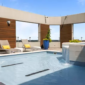Sky deck rooftop with a dipping pool