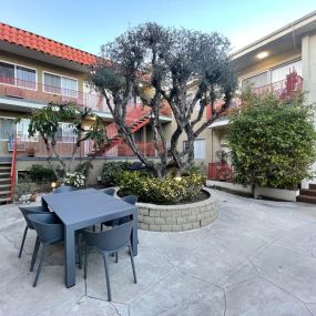Interior courtyard at 10535 Rose Ave in Los Angeles, CA 90034
