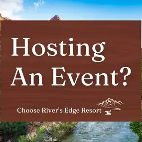 Looking for the perfect event space? Choose River's Edge Resort! We offer cabins, yurts, RV spaces, a multi-purpose room, and a general store—all in one picturesque location. Contact us today for more information and start planning your unforgettable event! ????️????️