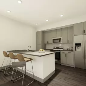 Rendering of the kitchen