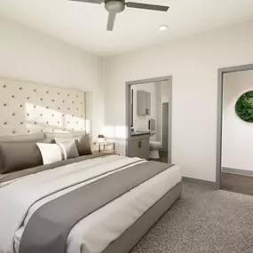 Rendering of the bedroom